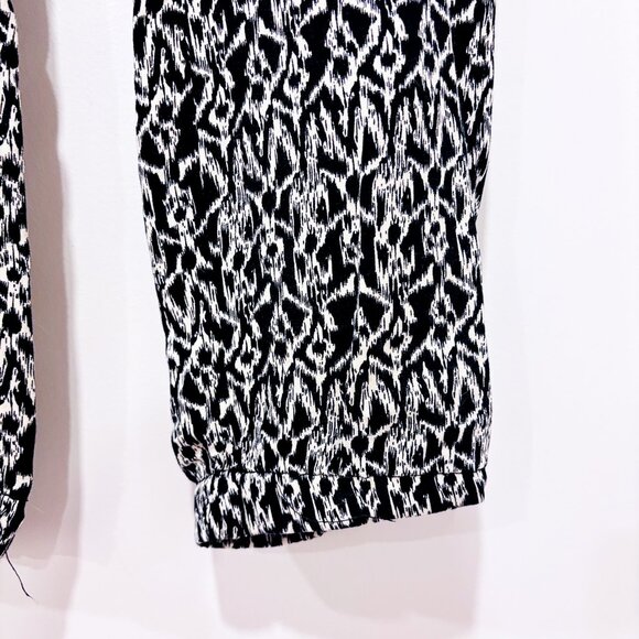SIMONS Black & White Printed Lightweight Pants | Small * - Picture 9 of 9